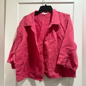 Eileen Fisher Pink Open Front Jacket